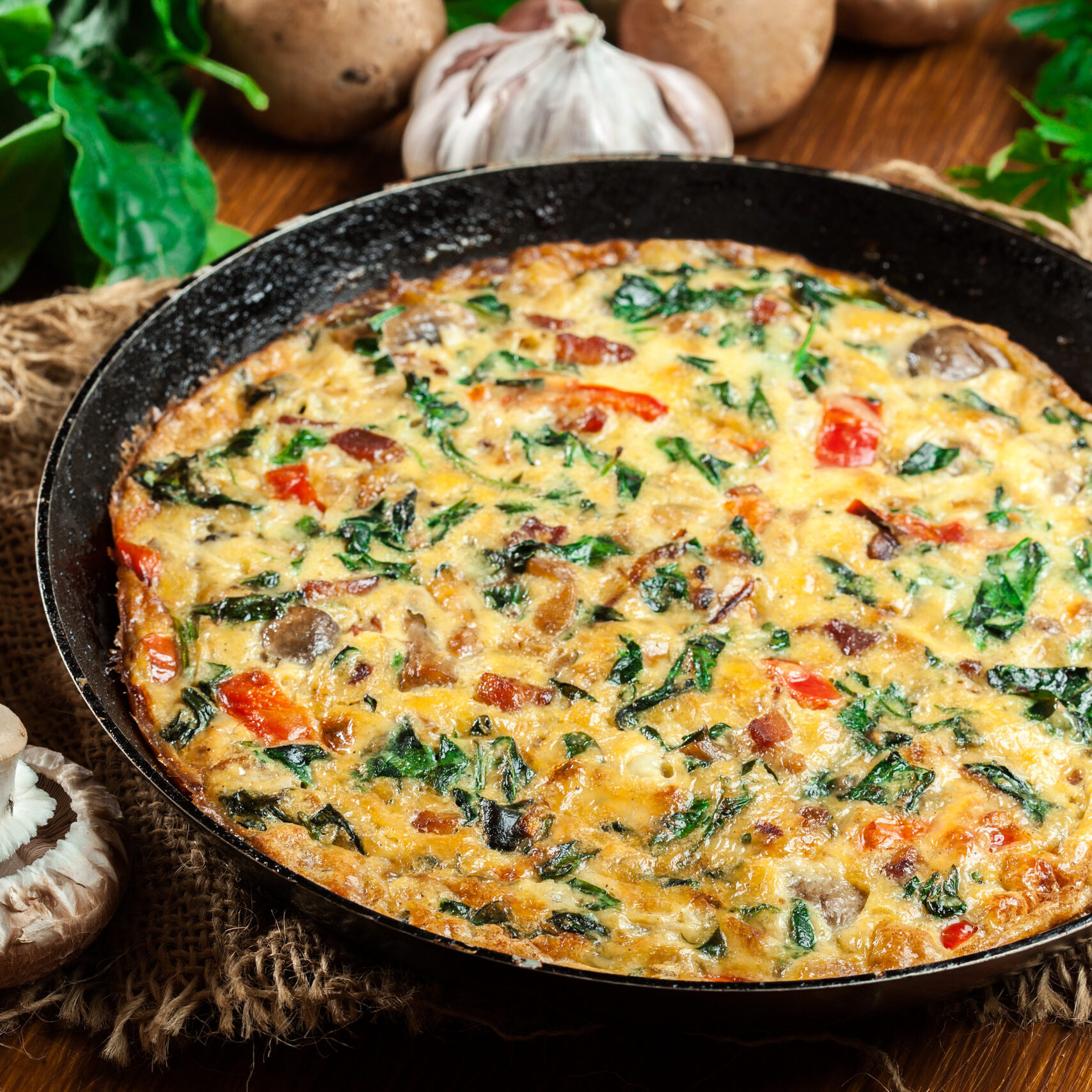 Mushroom and Sweet Pepper Frittata - CHEF